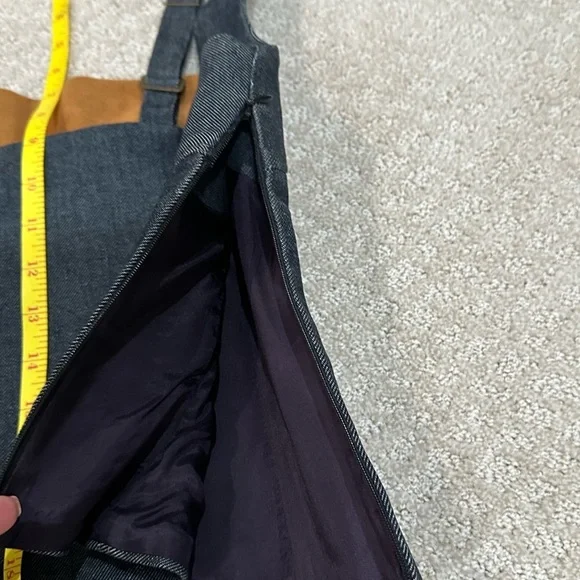 Vintage & Rare Custom Denim Corset-like Top w/Ultra Suede - Picture 5 of 10